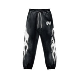 2024 y2k long sleeved zippered printed pullover hoodie hoodie and pants two piece streetwear trendy outfit dark vintage outfit unique default style 2247