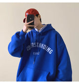 Autumn Mens Letter Design Printed Pullovers Hoodies Y2K Vintage Street