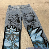 harajuku high street y2k baggy jeans vintage wide leg denim pants popular anime jeans streetwear couples trouser men clothing urban skinny jeans