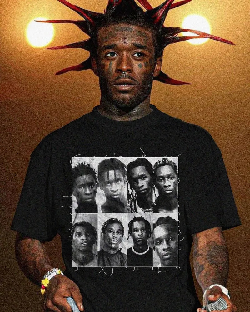 Anime Aesthetic print tee – Y2K Gothic Hip Hop Fashion Anime Cartoon Print Oversized Rou