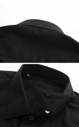 New 2021 Men luxurious Steampunk Skull Monster diamond Fashion Silk Casual Shirts Shirt high Pocket Long-sleeves S 3XL #D279