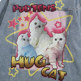 fashion de76b1 unisex material streetwear premium fit quality - funny-cat-graphic-denim-jacket-men-hip-hop-streetwear-oversized-harajuku-blue-jeans-jackets-y2k style print style casual high hip essential oversized wear hop design image graphic everyday urban streetwear design ID 58a24