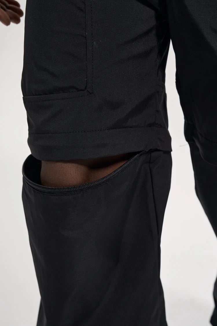 fashion detachable pants streetwear mens new casual hip hop streetwear cargo pocket tactical trousers straight joggers men pants unique joggers style 1643