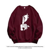 Oversized Loose Printed Sweatshirt Autumn Mens Korean High Quality Top