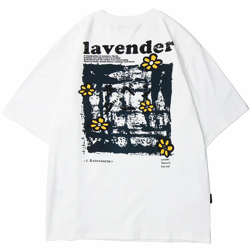 Harajuku Vintage t-shirt – 2023 Men Hip Hop T Shirt Streetwear Harajuku Floral T Shirt