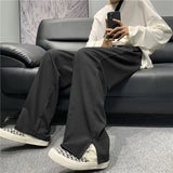 2023 summer new fashion casual trousers men loose straight side men suit pants korean casual pants boutique clothing unique default style 4051