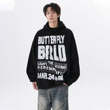 Layered Streetwear Knit Top – American Street Mottled Letter Print Hoodies For Men 2024 New Hip Hop Fashion Hooded Sweatshirt Couple Y2K Vintage Hoodie | Zip Knit Drop #158