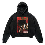 Tideshec 2024 Men Hoodie Retro Japanese Anime Graphic Hoodies Hip Hop