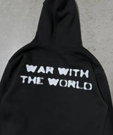American Trendy Gothic Portrait Letter Print Oversized Hoodie Mens Y2K