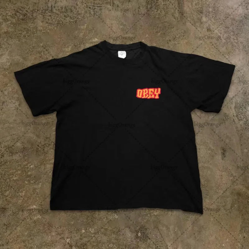 Skatercore Oversized shirt – 2023 American Streetwear Goth Punk Letter Print Oversized T