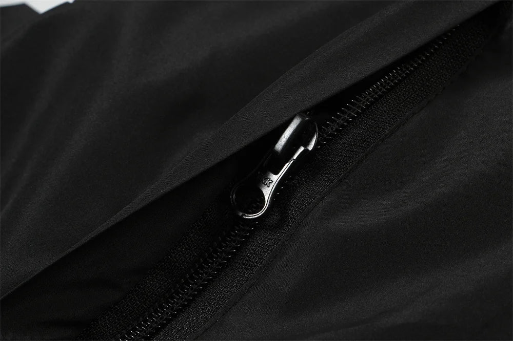 sadcore barcode glitch featuring undermycar 2024s trendy brand high quality color matching printed shoulder padded cotton coat jacket