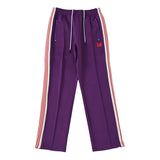 rose red embroidery pants casual men woman loose retro side edge weaving sweatpants trousers straight leg pants unique joggers style 4911