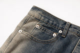 ro style men jeans double zipper blue flared denim pants luxury designer male streetwear hip hop blue baggy jeans trousers y2k unique jeans style 1037