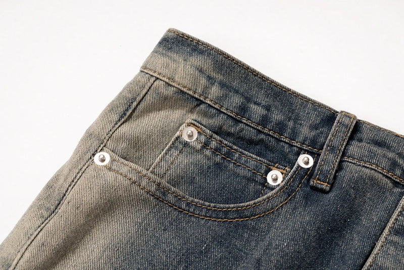 ro style men jeans double zipper blue flared denim pants luxury designer male streetwear hip hop blue baggy jeans trousers y2k unique jeans style 1037