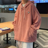 Style High Street Corduroy Hooded Sweatshirt For Men Autumn And Winter