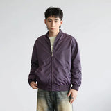 leather panel bomber, high-street look - comfortable cotton fit with bold prints