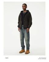 men streetwear fashion loose casual plus size denim harem jeans pant cityboy retro splice pocket cargo jeans trousers 40 38 unique cargo style 3196