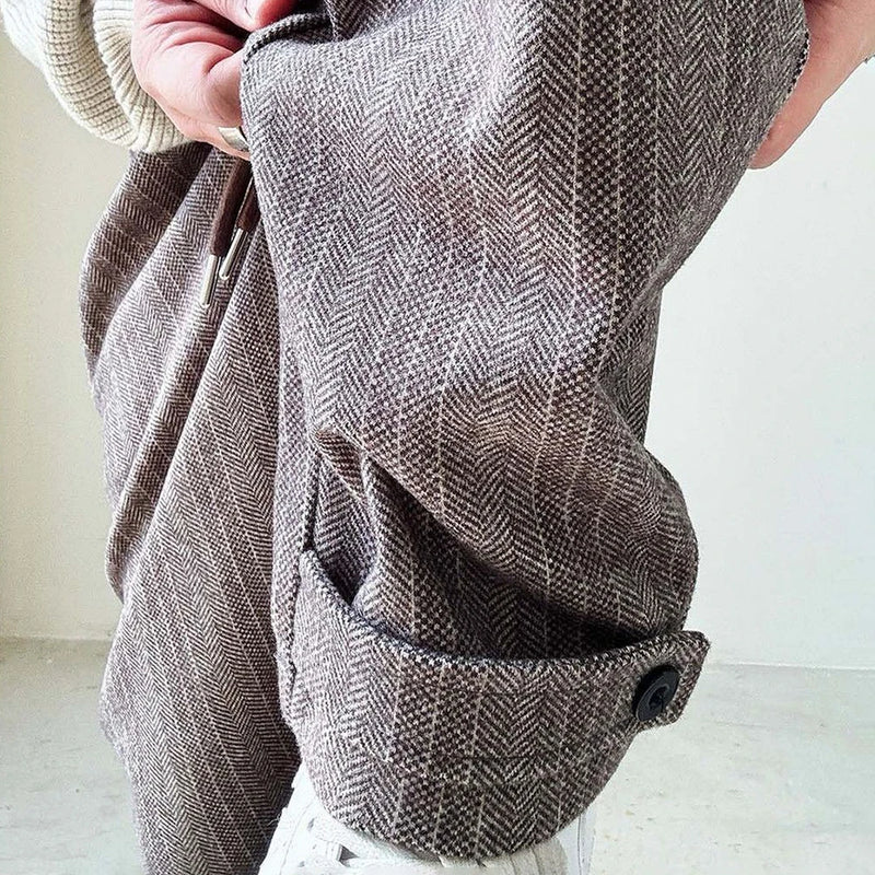 mens pants thick woolen casual pants autumn streetwear fashion personality versatile trend comfort wide leg pants mens clothing unique default style 180