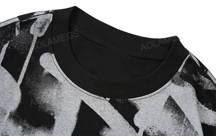 Y2k Tribal flame – Mens Y2K Tshirts Abstract Graffiti Graphic Tshirt Gothic Har