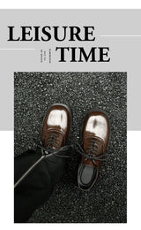 Commute Business Casual Derby Shoes Men Women Streetwear Fashion Hip Hop PU Leather Shoes Couple Shoe