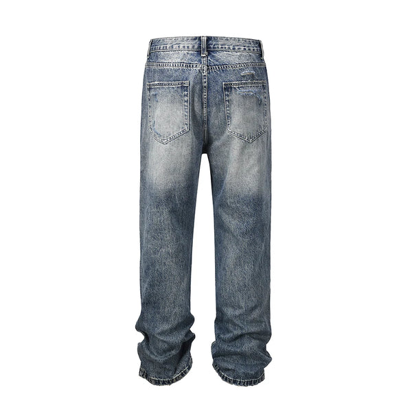 distressed frayed hole washed baggy jeans pants unisex pantalones hombre streetwear y2k straight casual denim trousers oversized urban skinny jeans