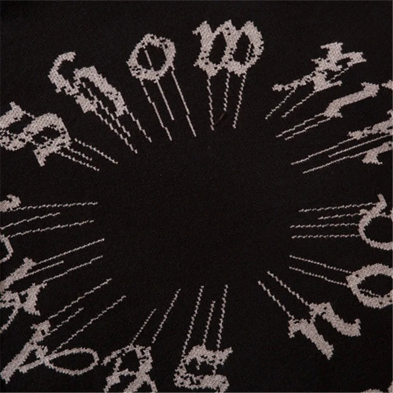 half high collar goth women men sweaters oversized long sleeve knitted pullovers y2k men ripped sweater harajuku streetwear tops - bold artwork streetwear hoodie, unisex casual winter pullover, trendy hip hop fashion hoodie