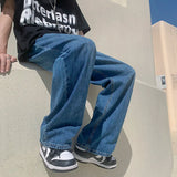 4 colors baggy jeans men fashion casual wide leg jeans men streetwear loose hip hop straight denim pants mens trousers m 2xl unique jeans style 4027