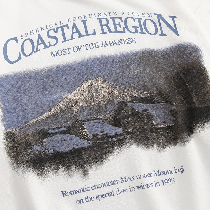 "Mountain Coast" Graphic Unisex Streetwear Vintage Women Men Y2K Hoodie