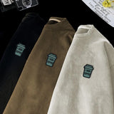 Glitchcore Oversized shirt – I Need Coffee Graphic Print Short Sleeve T Shirts Hombre Y2K