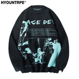 fashion harajuku knitted loose sweater mens hip hop ripped bottom pullovers streetwear unisex casual sweaters jumpers knitwear - soft fleece-lined outerwear, graphic printed hoodie for men and women, gothic aesthetic hoodie for winter