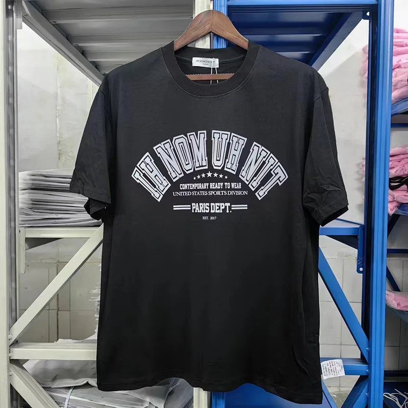 Harajuku Oversized Shirt – Black White Ih Nom Uh Nit Short Sleeve Tops Tee Men Woman Be – Urban Streetwear for Men & Women