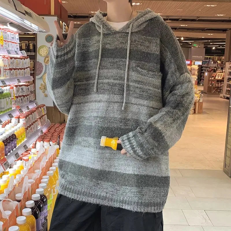 oversized knit pullover, fall/winter fashion, soft knit pullover with flame design, y2k fashion statement