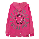 Harajuku tribal flames featuring fashion letter printed hoodie hip hop retro washed bottom ripped sweatshirt streetwear men hooded warm fleece loose tops hoodies