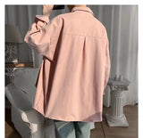 Original shirt men long-sleeved Korean style trendy loose handsome work shirt ins trendy brand spring and autumn jacket Y2K top