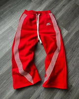 american retro classic striped sweatpants hip hop high street oversized wide leg pants men fashion trend versatile streetwear unique joggers style 2666