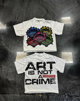 Sadcore Oversized shirt – European And American New Street Clothing Letter Portrait Pr