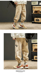 autumn spring men corduroy pants casual jogging sweatpants hip hop fashion streetwear joggers trousers y2k baggy pantalones unique joggers style 3610