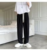 2023 summer new fashion straight trousers mens casual pants thin section wide leg pants boutique clothing simple style unique default style 3722