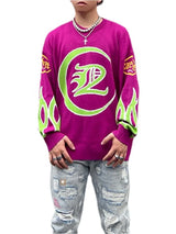hip hop knitted sweater men letter fire pattern o neck pullover streetwear casual loose sweater unisex harajuku jumpers knitwear Y2K vintage urban hoodie, aesthetic street look hoodie, high quality cotton pullover