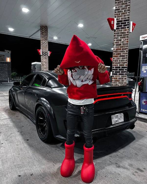 2023 Spring American Hip Hop Tide Brand Alphabet Foaming Hoodie Mens Y