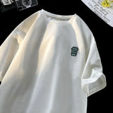 Glitchcore Oversized shirt – I Need Coffee Graphic Print Short Sleeve T Shirts Hombre Y2K