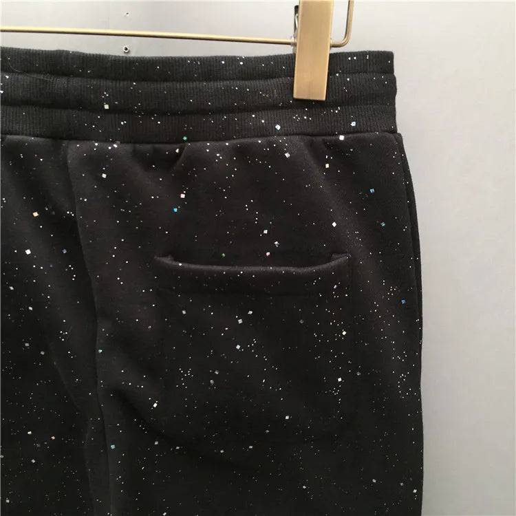 high new novelty luxury men 2022 classic shiny sky stars comfortable cotton parkour sweat casual pants sweatpants d48 unique joggers style 4389