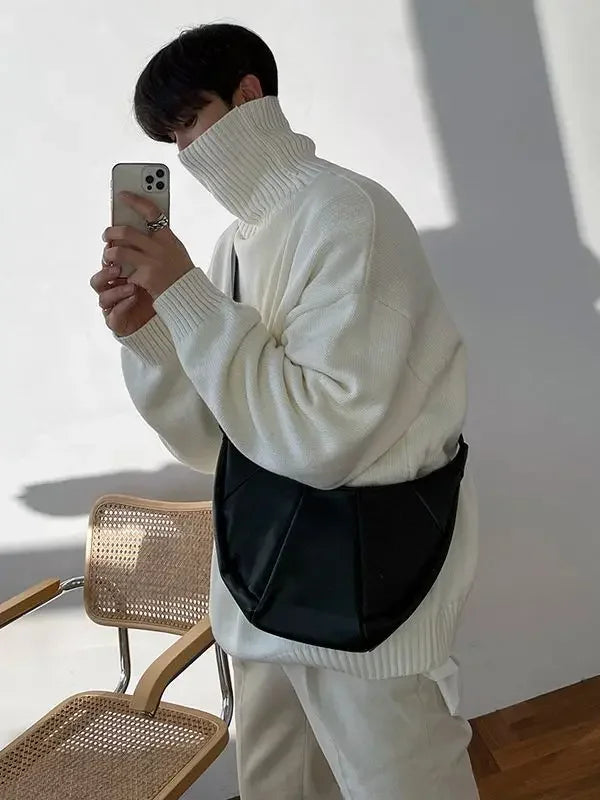 bold fire sweater, layered fit piece, aesthetic soft knit grunge sweater for cozy streetwear