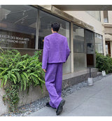 men 2 pieces sets corduroy short jacket wide leg pant suits korean streetwear fashion loose casual retro coat baggy trousers unique shorts style 2808