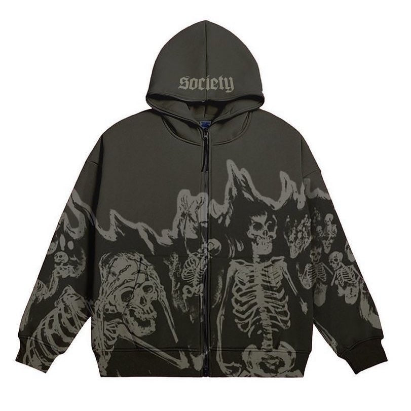 "New World" Graphic Unisex Streetwear Vintage Women Men Y2K Hoodie