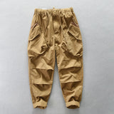 japanese streetwear cargo big pockets joggers pants men harajuku harem trousers straight wide loose casual male workpants cotton unique joggers style 5106