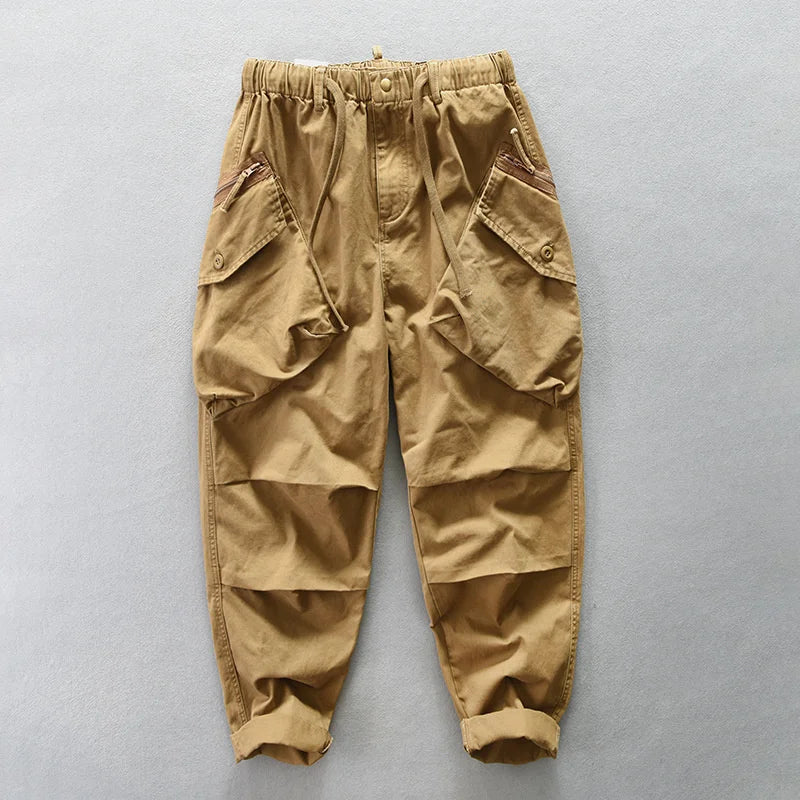 japanese streetwear cargo big pockets joggers pants men harajuku harem trousers straight wide loose casual male workpants cotton unique joggers style 5106
