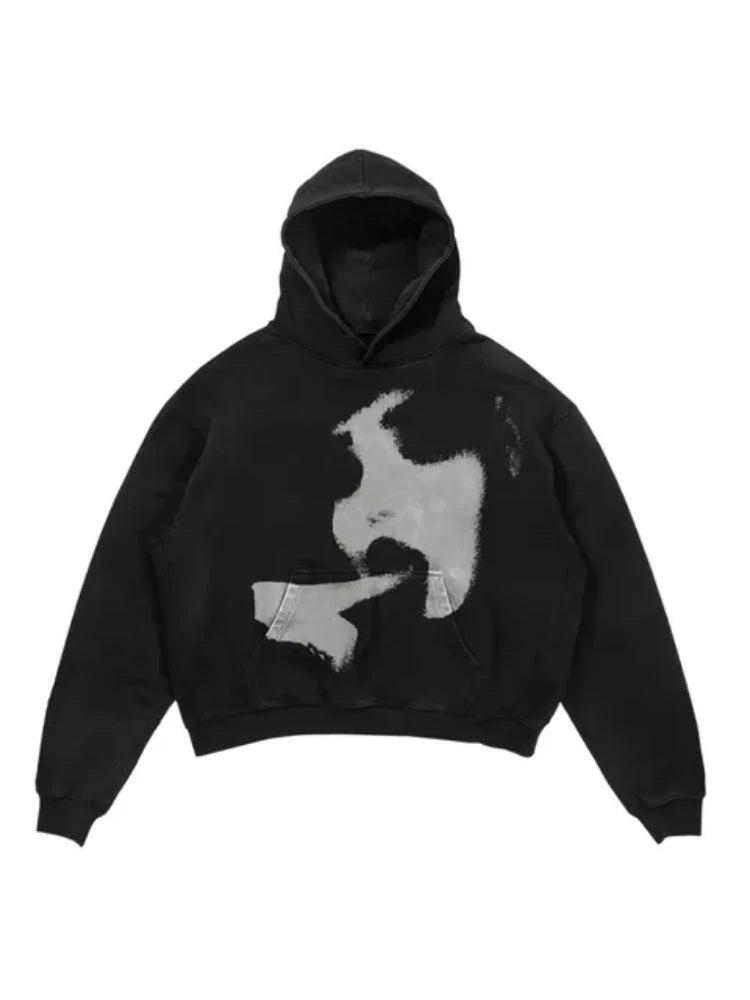 Y2K Womens Top Hoodies Sweatshirt Pullover Oversized Streetwear Vintag