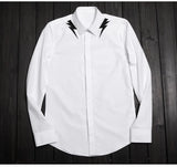 New 2022 Men Classic NEIL BARRETT thunderbolt Fashion Cotton Casual Shirts Shirt high quality Pocket Short sleeves S 2XL #A688