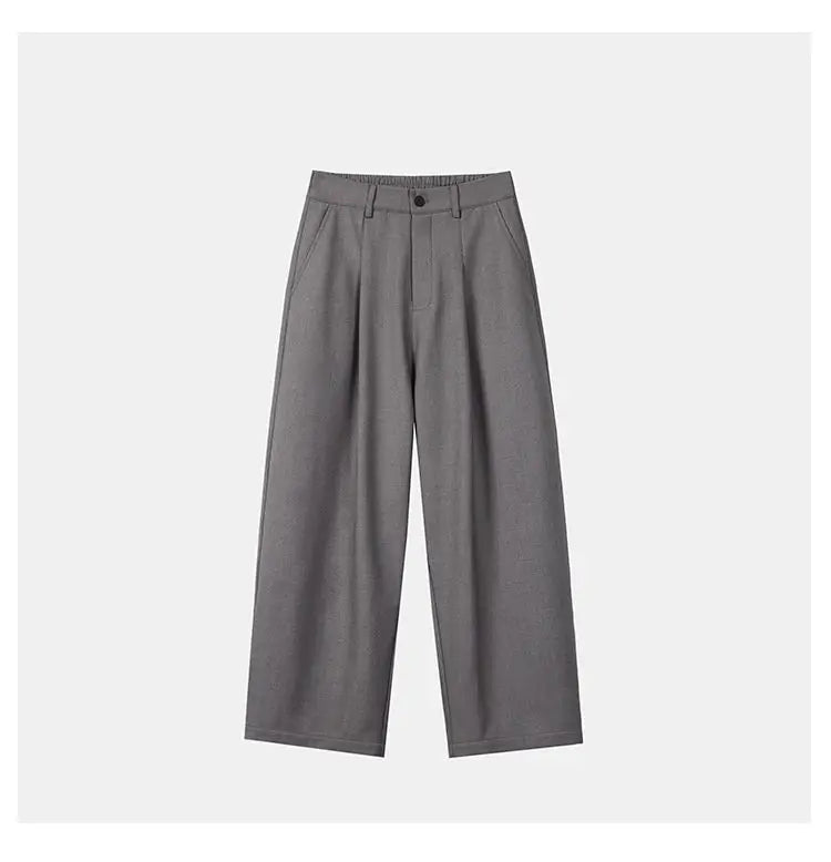 autumn winter plus velvet casual trouser men fashion loose thicken straight suit pant office man trousers unique default style 2293